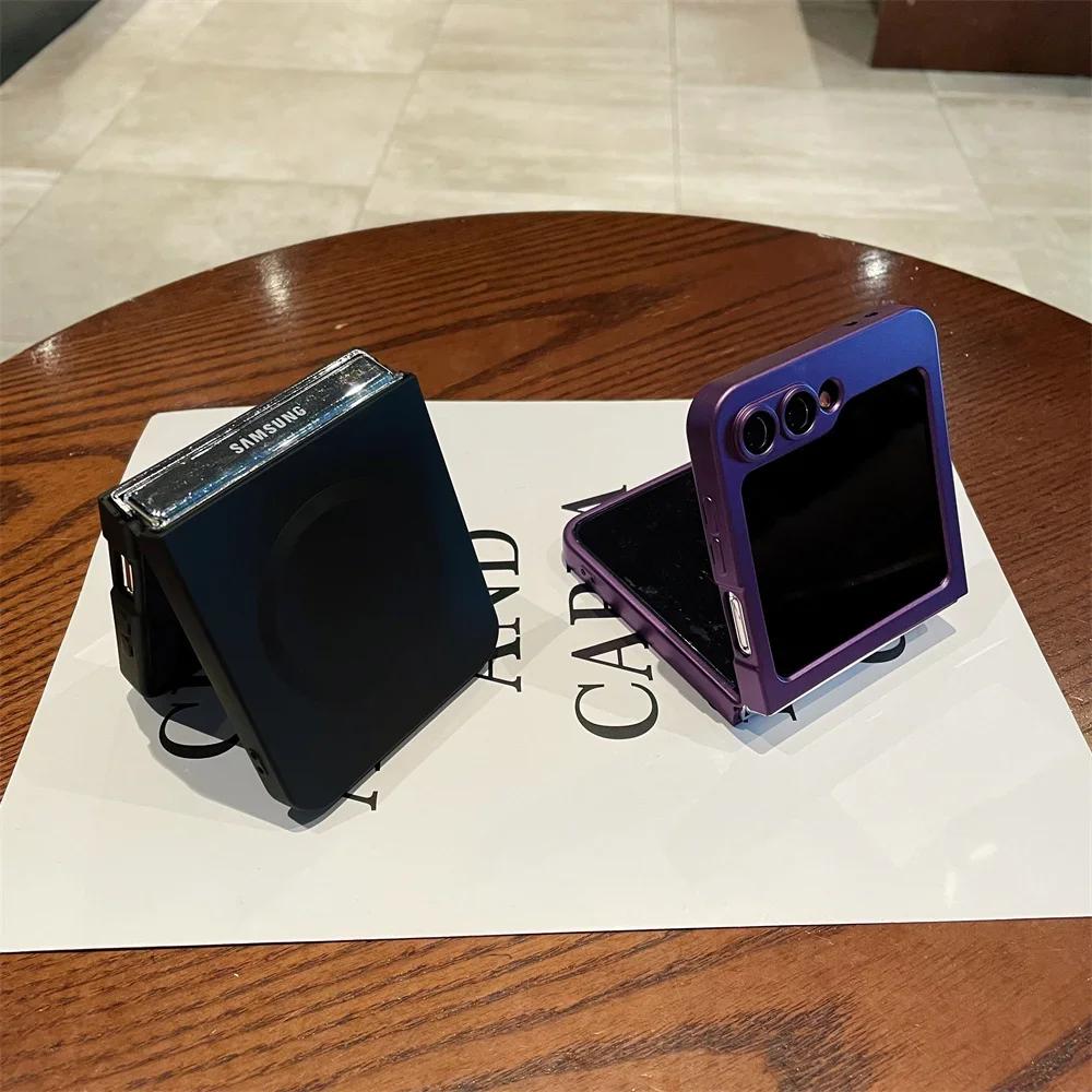 Matte Ultra Slim Hülle für Samsung Galaxy Z Flip 6 4 3 flip6 ZFlip Magnetisch Kabelloses Laden Weich Stoßfest Hülle
