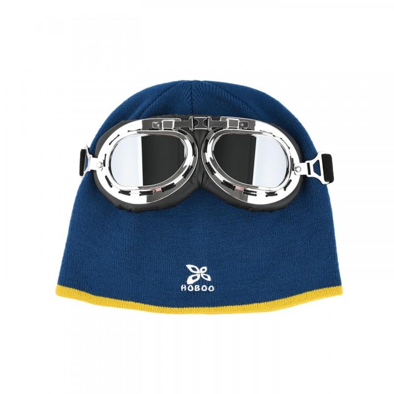 Unisex Knit Skiing Beanie Hat Winter Hiking Warm Ear Protection Foldable Outdoor Sports Cap