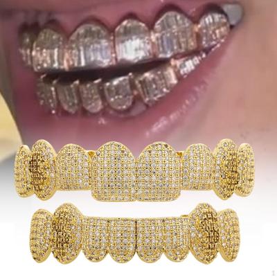 Dents Hip Hop 8 Dents Haut Bas pour Rassemblements de Rappeurs