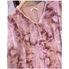 Plus Size Women's New V Neck Floral A Word Waist Slimming Mid Length Dress