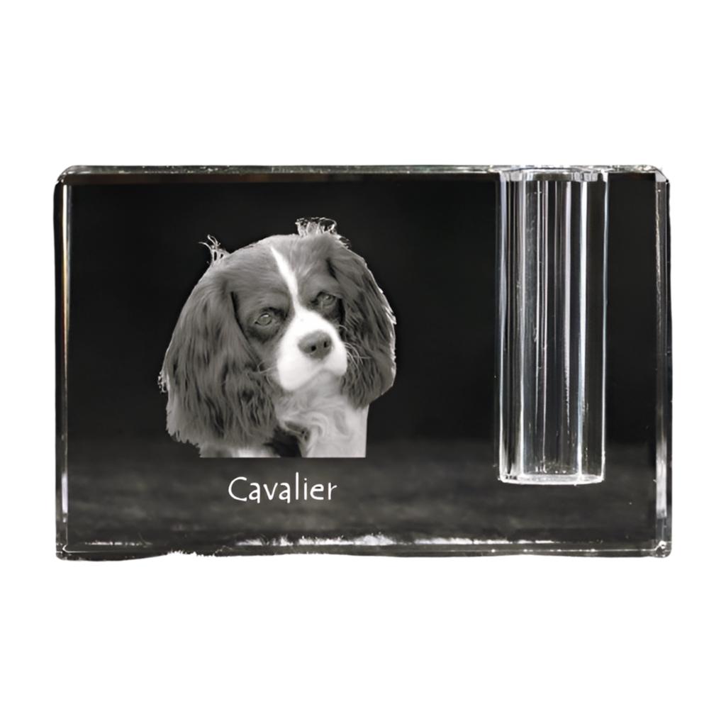 Cavalier King Charles Spaniel – Pen stand, crystal organiser with dog photo | Art-Dog