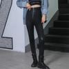Women's High-Waisted Zipper Matte Leather Leggings - Fleece-Lined, Elastic, Slimming (Autumn/Winter 2020)