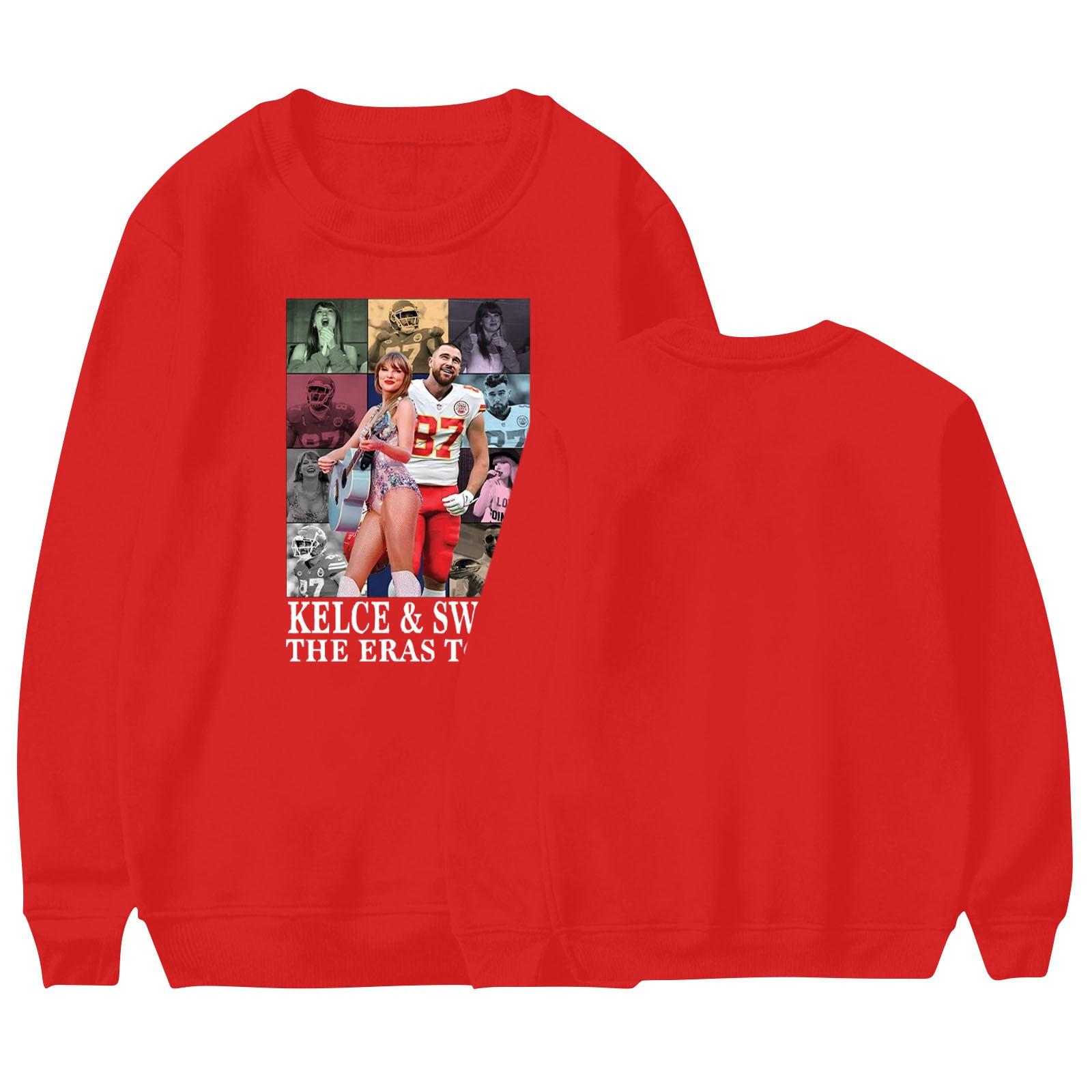 

Women s Fashion Daily Versatile Casual Crewneck Sweatshirts Daily Long Sleeve Patchwork Top Sweatshirts M червоний