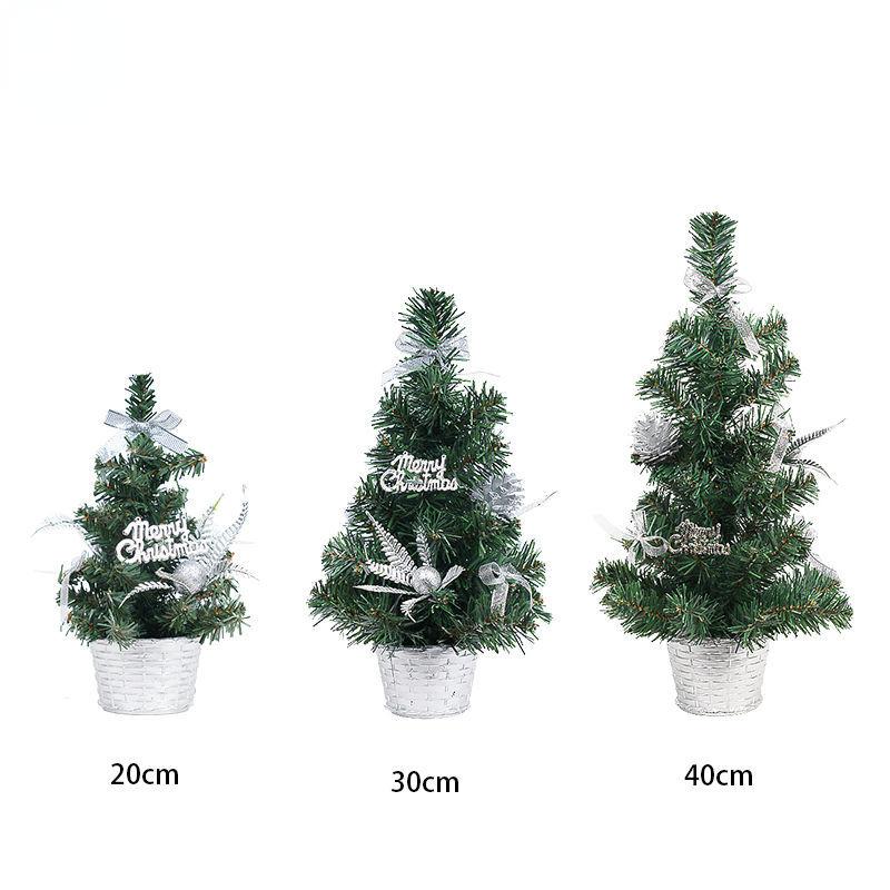 20/30/40cm Christmas Tree Mini Small Pine Tree Sisal Placed In The Desktop Ornaments New Year Xmas Party Decoration Navidad