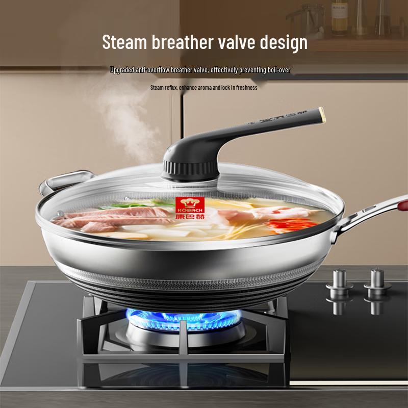 Kangbach 316L Stainless Steel Double-Sided Honeycomb Non-Stick Wok