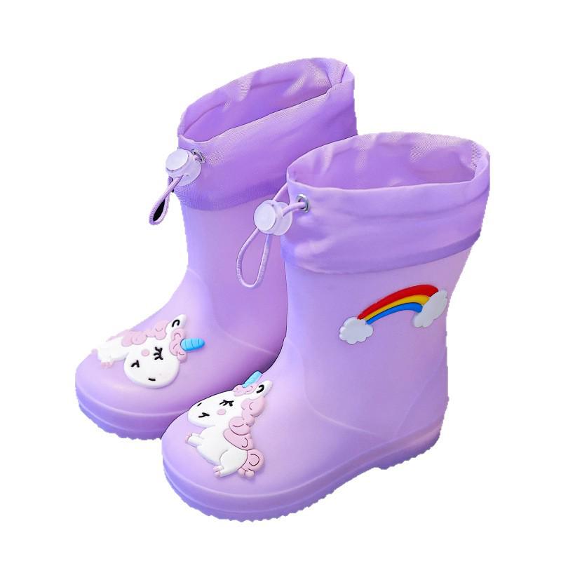 Wasserdichte Regenstiefel für Kinder, Leicht & Rutschfest für Jungen & Mädchen, Alter 2-8