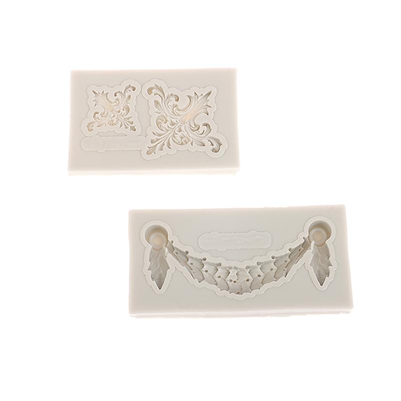 1/5Pcs Baroque Silicone Mold Diy Baroque Border Mold Baroque Silicone Mold Border Molds For Cake Fondant Trim Decoration