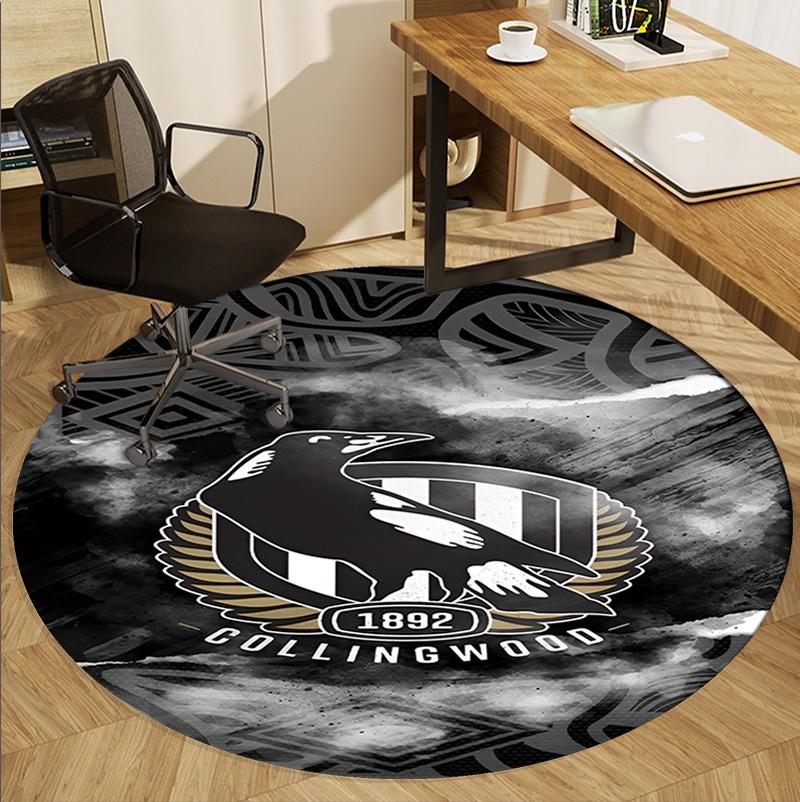 Football Club Pattern Round Rug, Indoor/Outdoor Mat, for Picnic, Gameroom, Bedroom, Office, Living Room, Home Decor Carpet, Birthday Gift