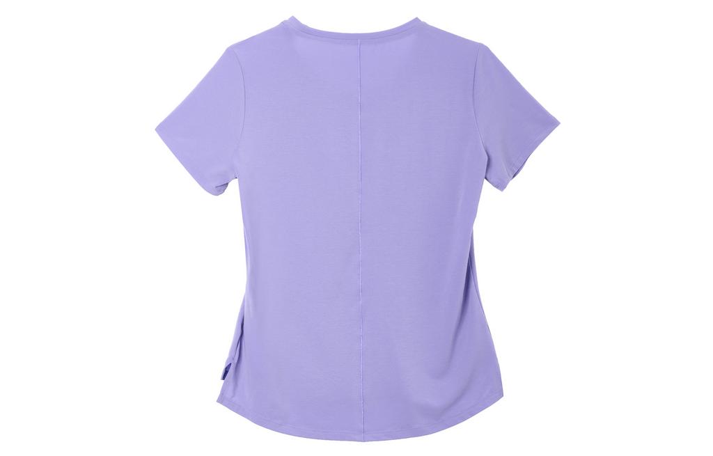 Nike T Shirts Women's Light Purple Crew Neck Moderate Straight Fit DD0619-567