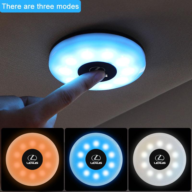 LED Touch Light Wireless Car Interior Lighting Auto Roof Ceiling Reading Lamp For Lexus IS300H NX300H CT200H RX450H 220D 250 UX