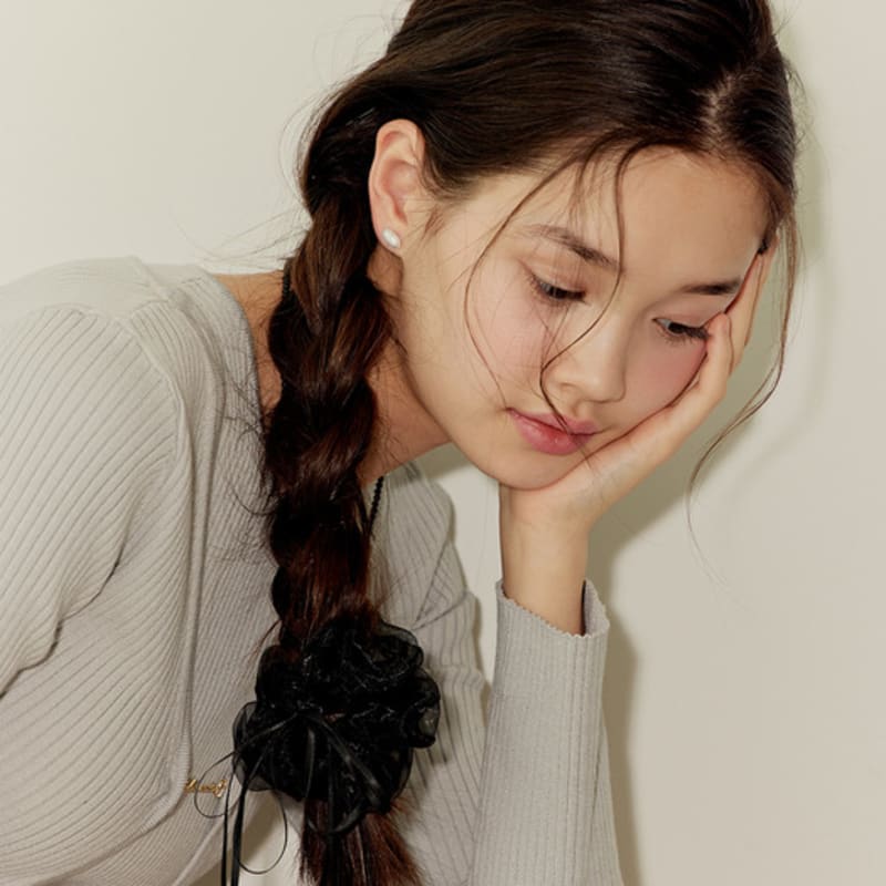 Murmur Mesh Ribbon Tie Hair Scrunch