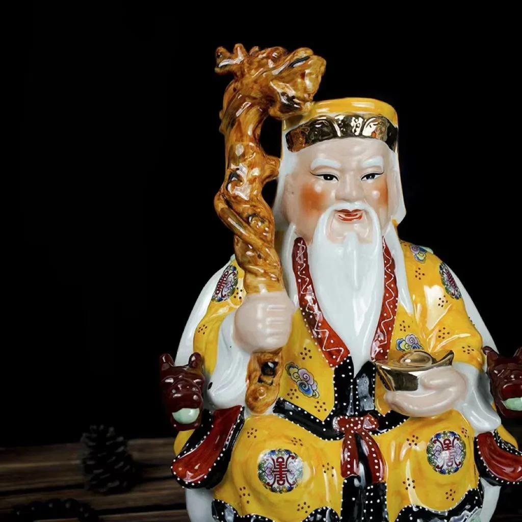 Jixiang Feng Shui Buddha Ceramic Land Lord Earth Goddess 6-42-inch Land Lord Earth Buddha Craft Ornament