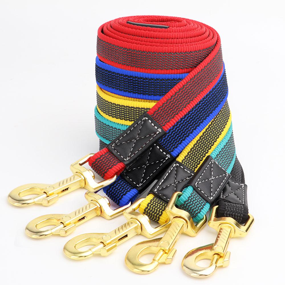 2m Long Dog Leash Pet Lead Non-Slip Rubber Nylon Training Walking Rope Dog Leashes For Small Medium Large Dogs
