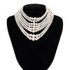 Mehrschichtige Imitation Perlen Damen Halskette Temperament Barock Größe Perlen French Retro Kragen Schmuck Choker
