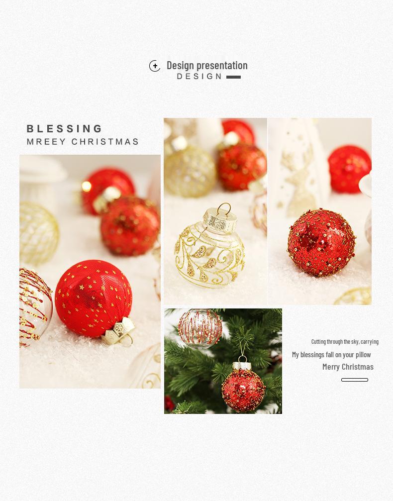 Decorative Christmas Tree Ornaments - Set of 25 High-Quality PET Painted Balls