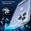 Coque TPU pour iPhone 16 Pro Max - Protection Antichoc Transparent avec Support Argenté