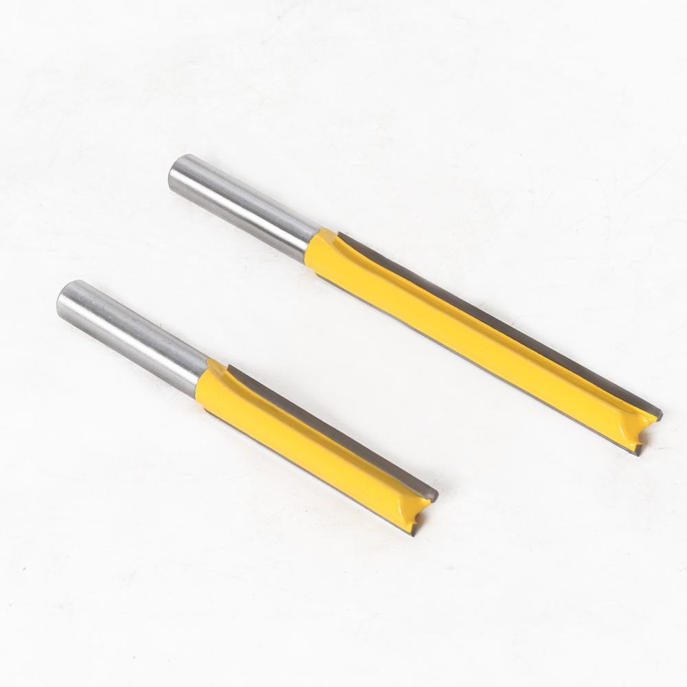 8-Flute 76mm Straight Router Bit - Carbide Slot Cutter for Wood Trimming & Grooving