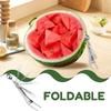 6Pcs Watermelon Fork Slicer Cutter Foldable Fruit Cutter Stainless Steel Watermelon Cutter Slicer Tool Double Head Melon Cube