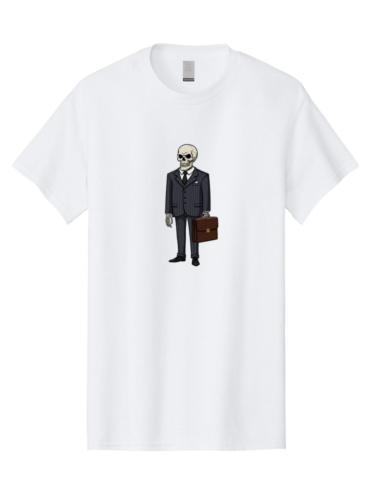 Skeleton-In-Suit Mens Graphic Tee, 100% Cotton, Casual Summer Wear S разноцветный