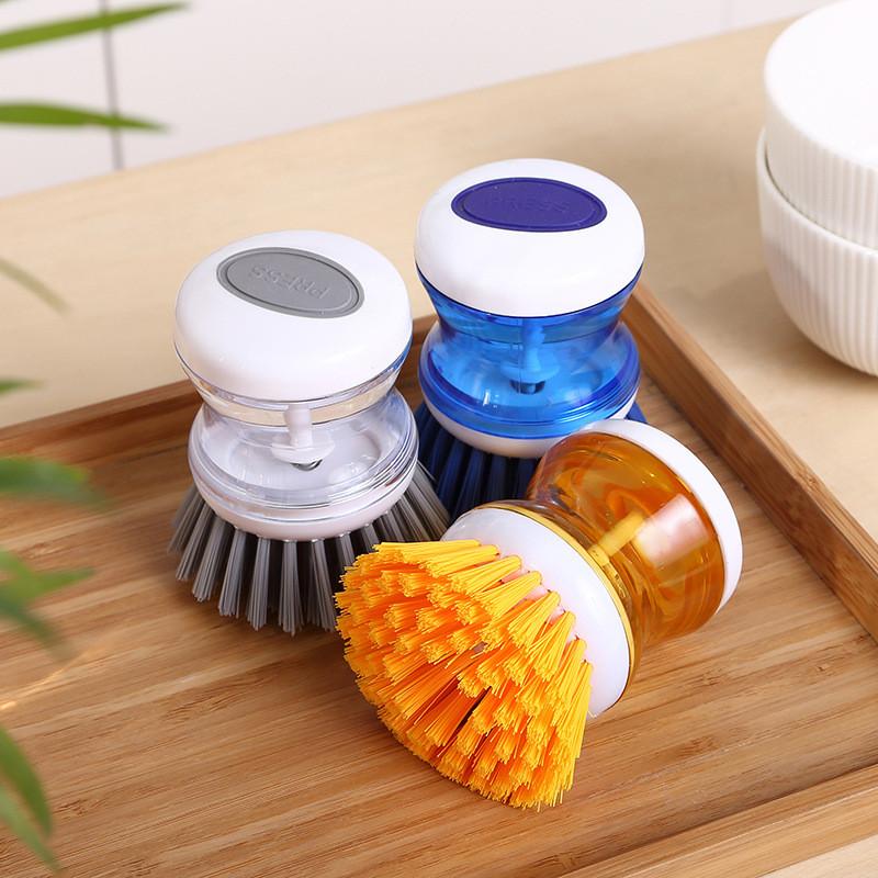Brush Kitchen Cleaning With Liquid Dispenser For Pots Pans And Utensils