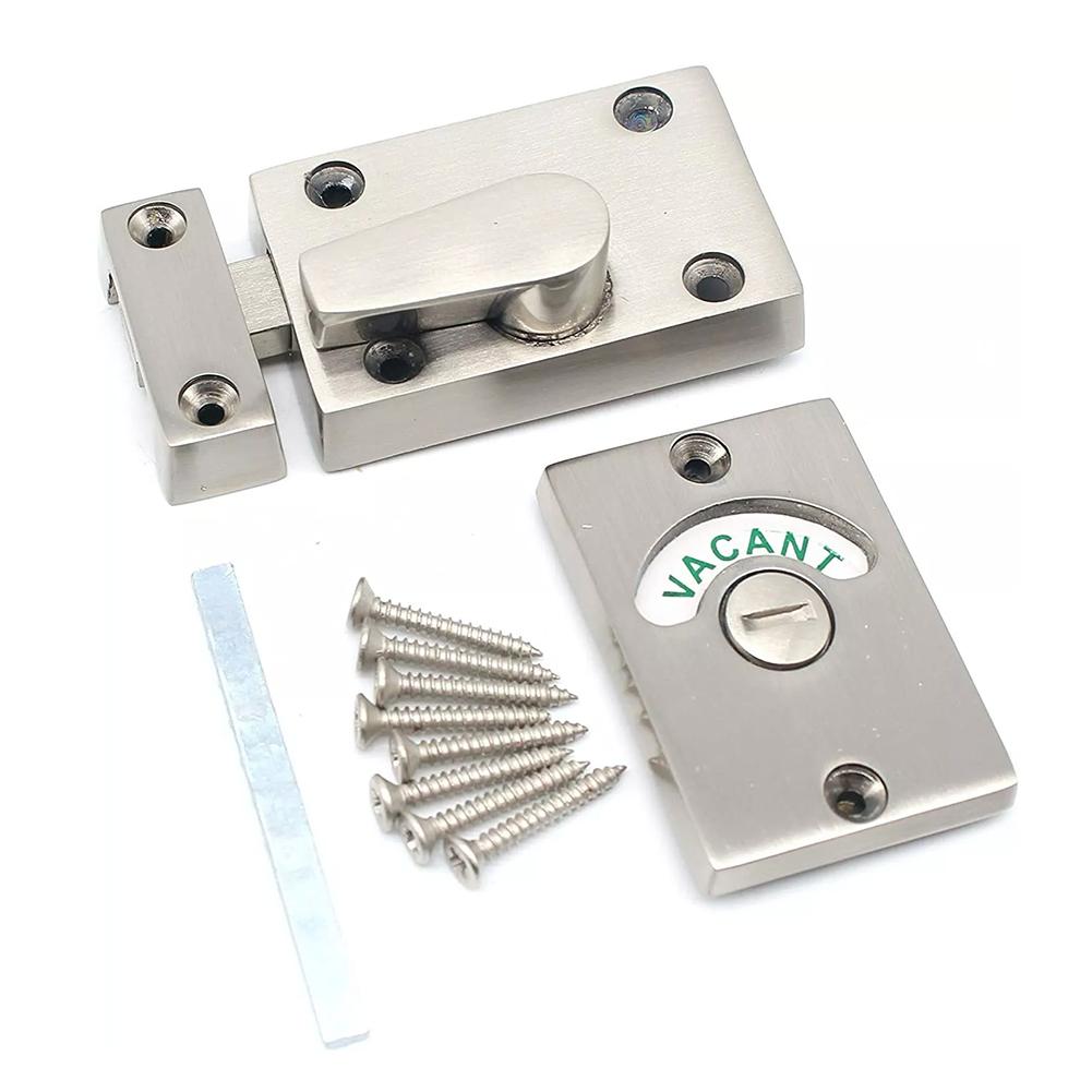 

Индикатор туалета Замок-болт Свободный/занятый туалетный замок для перегородки туалета Цинковый сплав Защелка для двери туалетной перегородки Фурнитура для замка