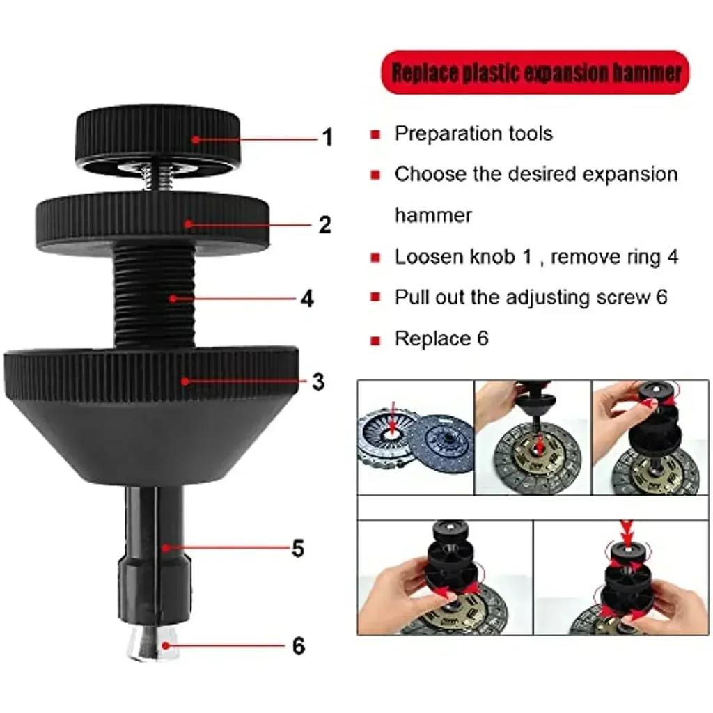 Universal-Einzelplatten-Kupplungsausrichtungssatz für PKW und Lieferwagen, Ausrichtungswerkzeug mit 3 Spannzangen, Auto-Demontagewerkzeug, Autoreparatur, Fixierung, Korrektur