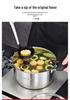 Stainless Steel Anti-Scald Soup Pot with Double Ears for Gas & Induction Cookers