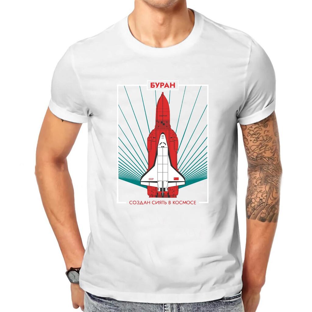 Buran Soviet Shuttle Orbiter Vintag Unique TShirt Russian USSR CCCP Comfortable New Design Graphic T Shirt Stuff Ofertas T-shirt