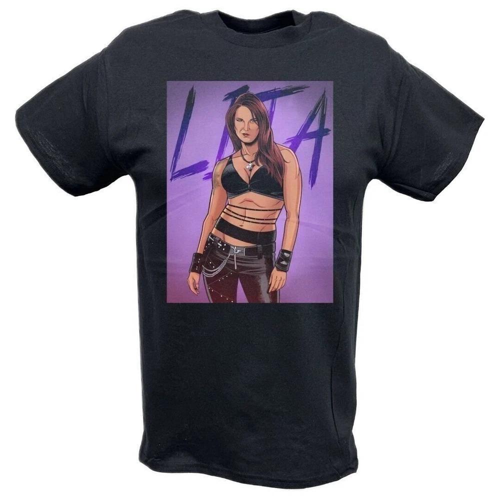 Lita Purple Pose Black Tshirt M