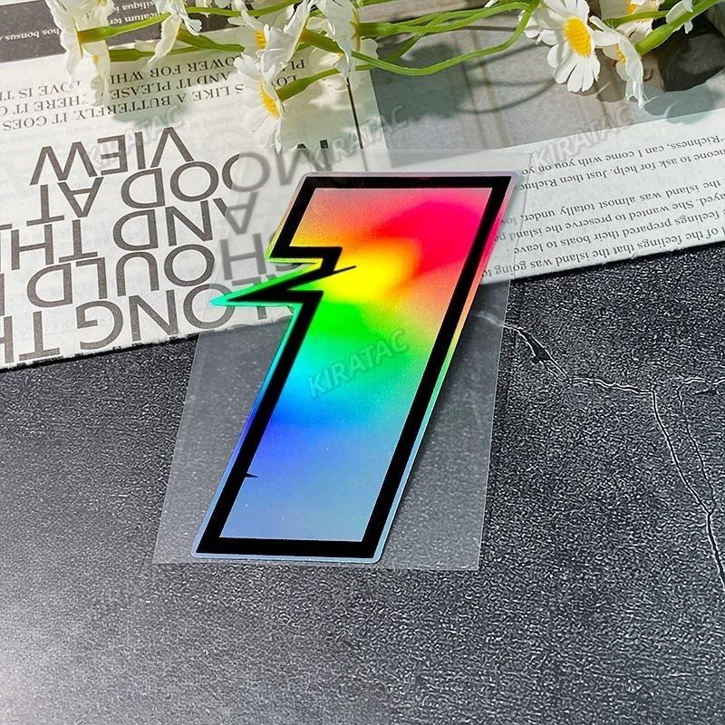 1PC Arabic Numerals Laser Motorcycle Stickers Waterproof for Motorbike Front Fairing Helemt Fender Scooter Bicycle Vinyl Decals