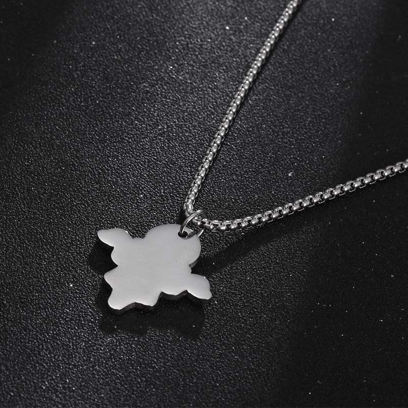 Noul colier de modă din oțel titan, pandantiv straniu fantomă pentru bărbați, hanorac personalizat dulce Setache YL459