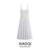Fashion Style 2024 Summer New Arrival Women's Clothing Contrast Color Balloon Sling Midi Skirt Dress 4661327 250