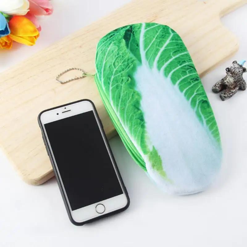 Funny Stationery Pencil Bag Cosmetic Bag Pencil Case Useful Fruit Vegetable Office School Supplies Plush Pencil Box Students Kid