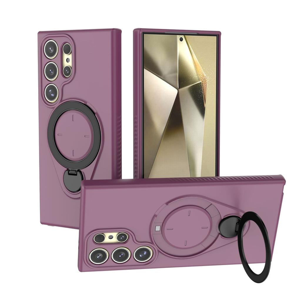 For Samsung Galaxy S24 Ultra Magnetic Phone Case,Soft TPU Kickstand MagSafe Phone Cover for Samsung Galaxy S24 Ultra
