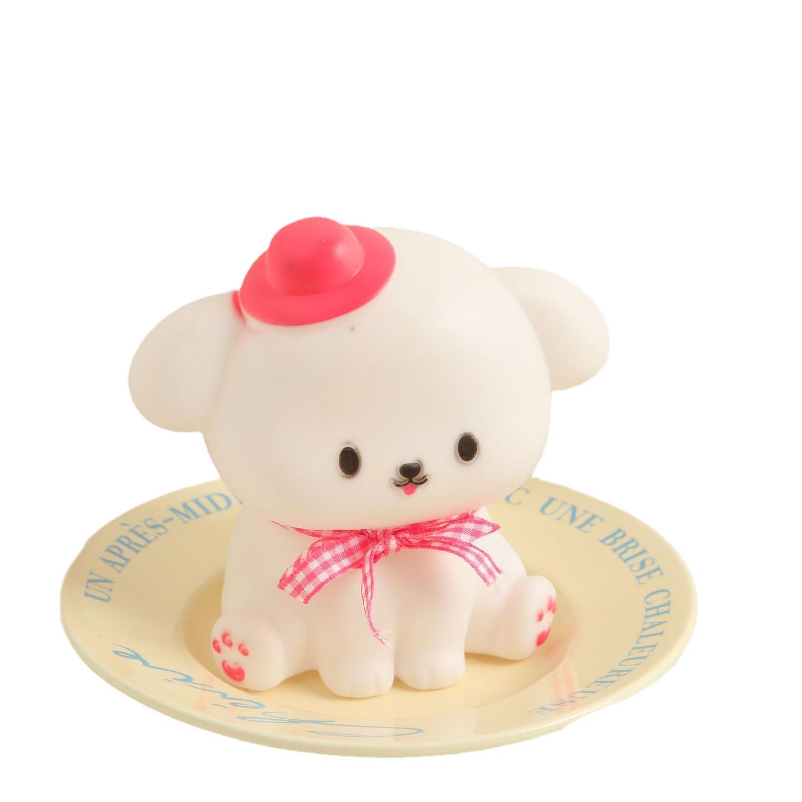 

Светодиодный ночник милый мультяшный щенок силиконовые огни детский спальный прикроватный столик лампа для малышей детская комната warm light