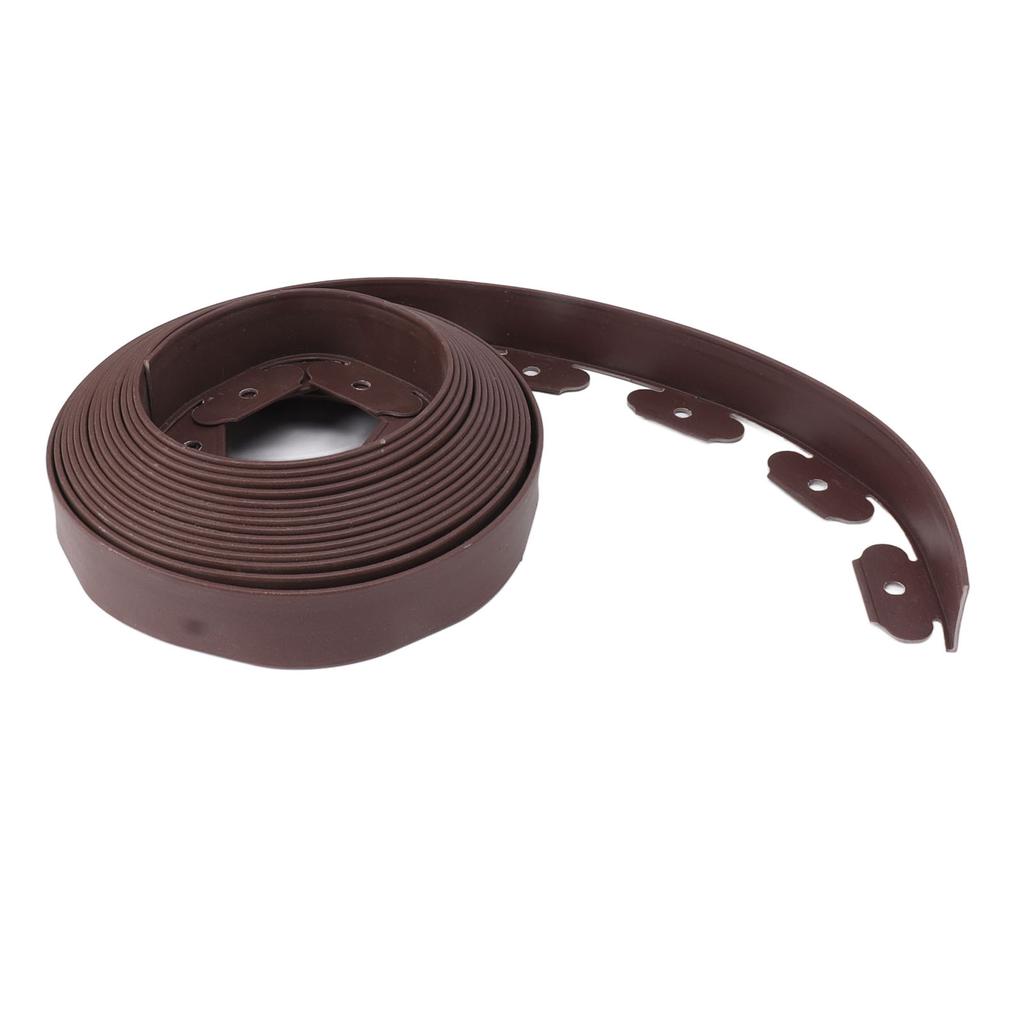 Landscape Edging Kit PE L Shaped Easy Deformation No Dig Landscape Edging Kit for Landscaping Brown