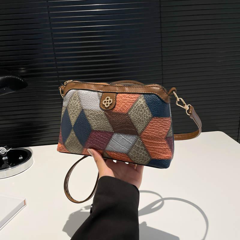 

Сумка для женщин, дизайнерская винтажная сумка из искусственной кожи, качественная женская сумка на каждый день, классическая женская сумка через плечо 24x7x16cm синий