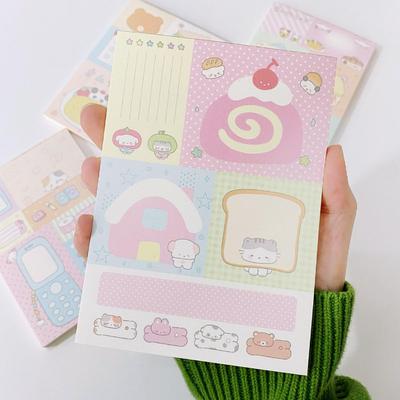 Kawaii papírnictví poznámkové bloky 50 listů materiál na scrapbooking poznámkový papír vícenásobné poznámky příslušenství kanceláře dekorativní kniha