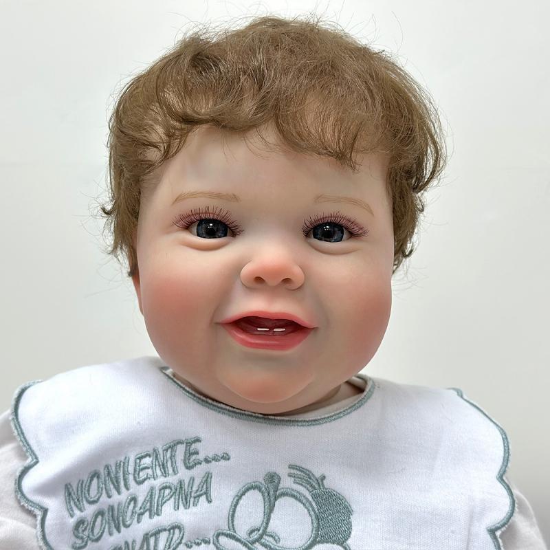 55CM Washable Lifelike Soft Hand-painted Simulation Baby Reborn Doll Children Accompany Play Doll