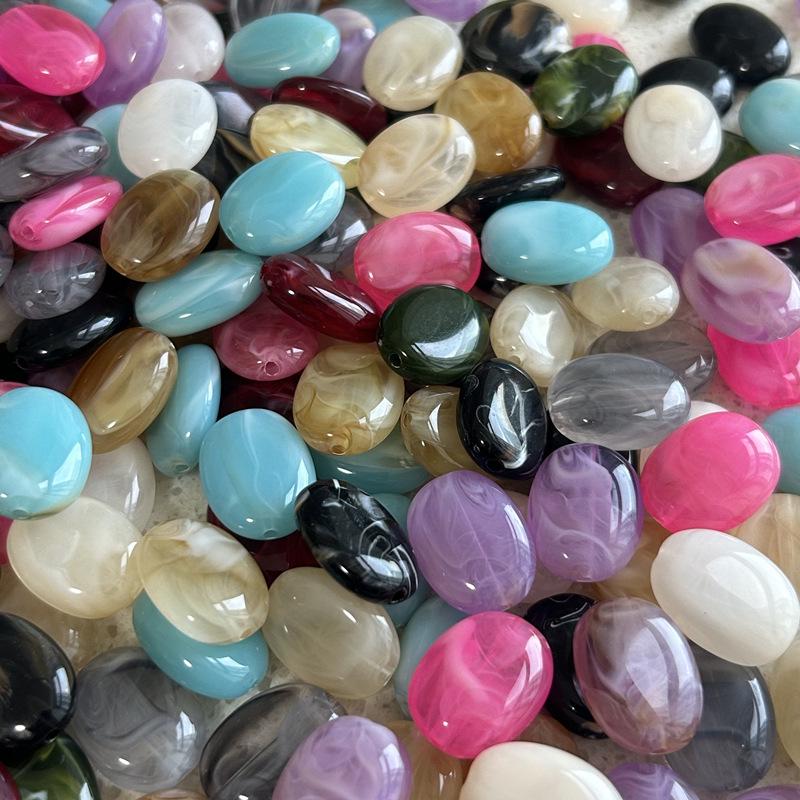 14.8*19mm Acrylic Flat Two-Color Cloud Mist Gradient Beads for DIY Bracelets, Earrings, Necklaces