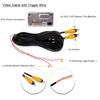 Reverse Camera Video Cable for Car Rear View Parking Universal 6/10/15/20M Wire Match with Multimedia Monitor with Power Cable