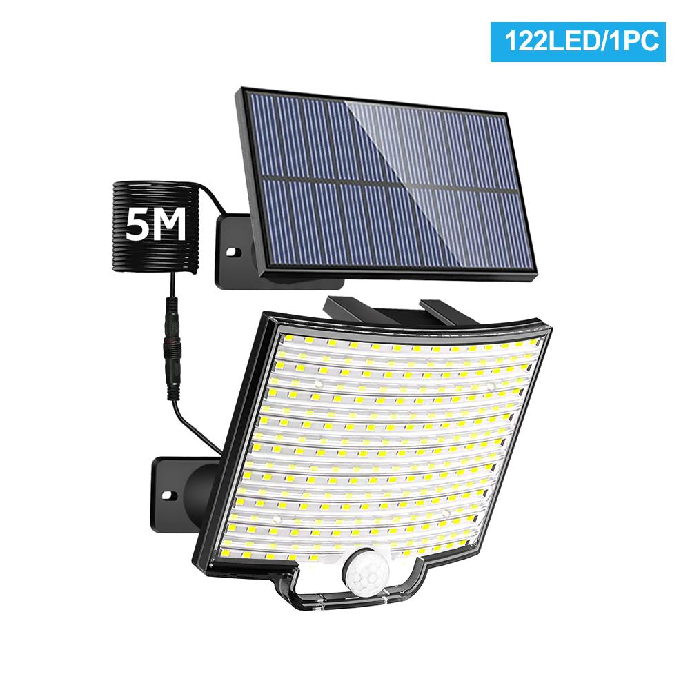 

210/122/106 LED Solar Security Lights Outdoor Motion Sensor Waterproof 3 Modes Solar Flood Light Garden Sheds Patios Fences Gara