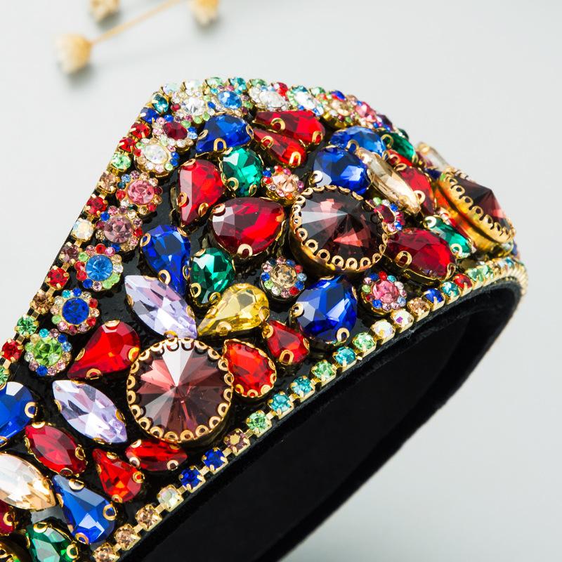 Color Rhinestone Headbands Fashion Hair Accessories Women Party Full Diamond Super Flash Crown Hairband Hair Band Hoop Headwear