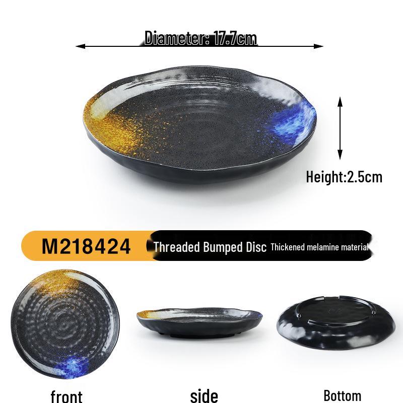 Japanese Retro Melamine Rectangular Plate for Hot Pot, Sushi, Yakiniku, and Barbecue