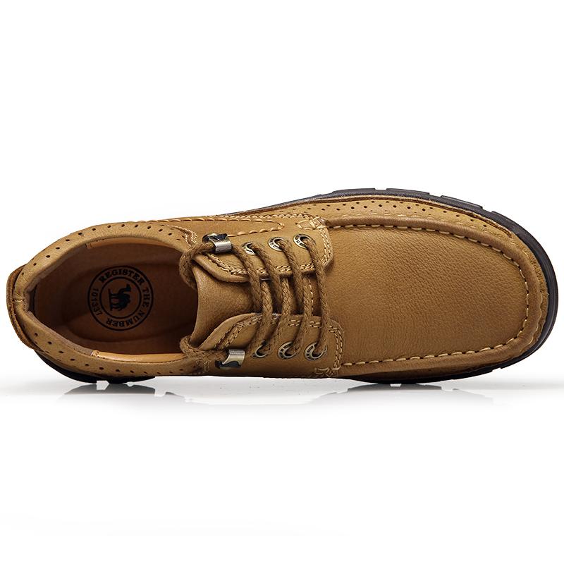 High Quality Men's Handmade Leather Casual Shoes Comfortable Sneakers