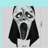 Țipăt Îngrozitor Mască Crăpată Costum Halloween Petrecere Horror Accesoriu Acoperire Față