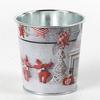 Christmas Bucket Metal Basket Bucket Christmas Decorations Vintage Holder Decor for Indoor and Outdoor Decorative