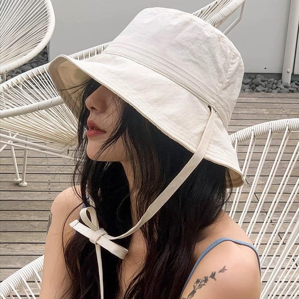1Pc Japanese Style Fisherman Hat For Women Summer Uv Protection Sun Hats Outdoor Travel Hiking Bucket Hat Wide Brim Sun Hat