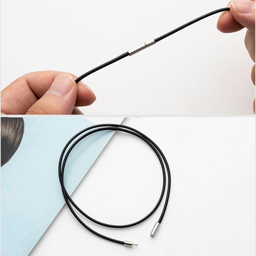 Polyester Pendant String Fashion Braided Necklace Cord Wax Rope Chain with Enduring Clasp DIY Jewelry Making Supplies