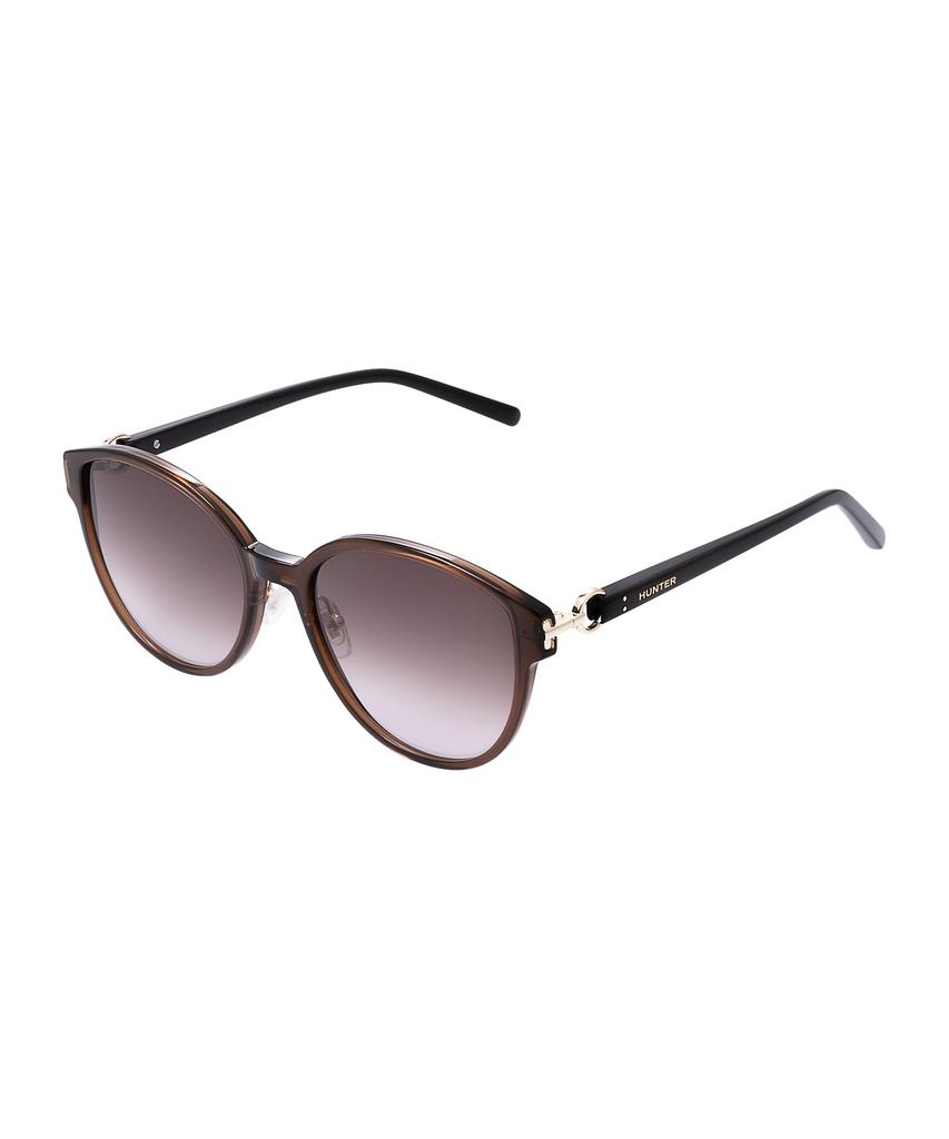 Heonteoaiweeo [Woman] Front And Temple Jewelry Connect Sunglasses - Brown Htb14